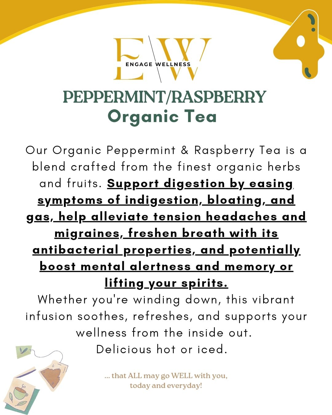 Peppermint/Raspberry Organic Tea - Image 2
